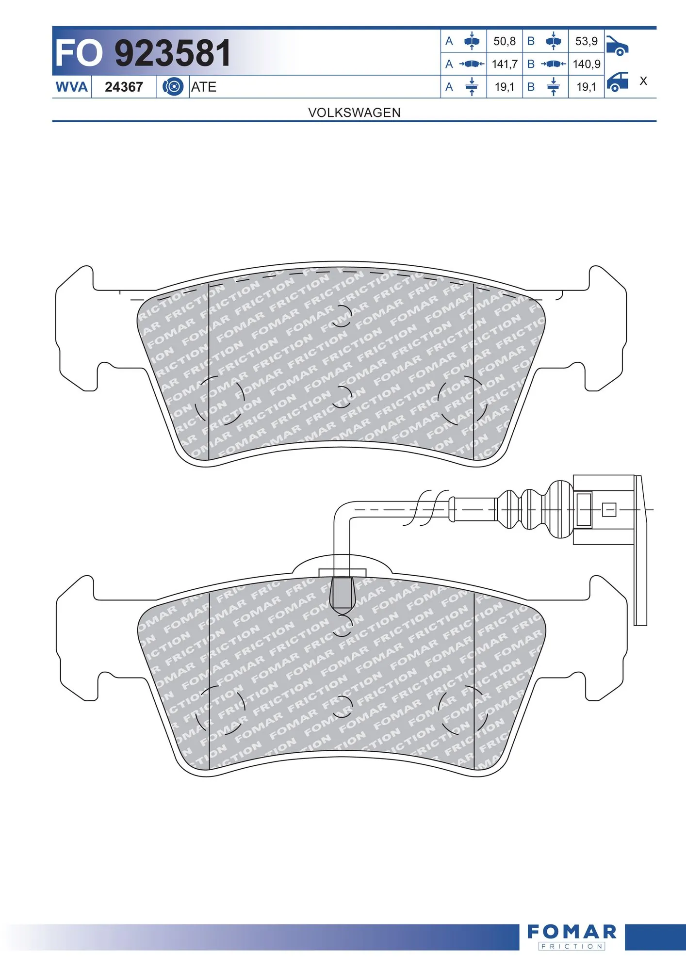 Brake Pad Set, disc brake